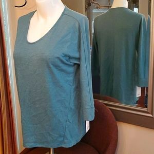 Nwt sonoma thermal waffle rayon blend top xs